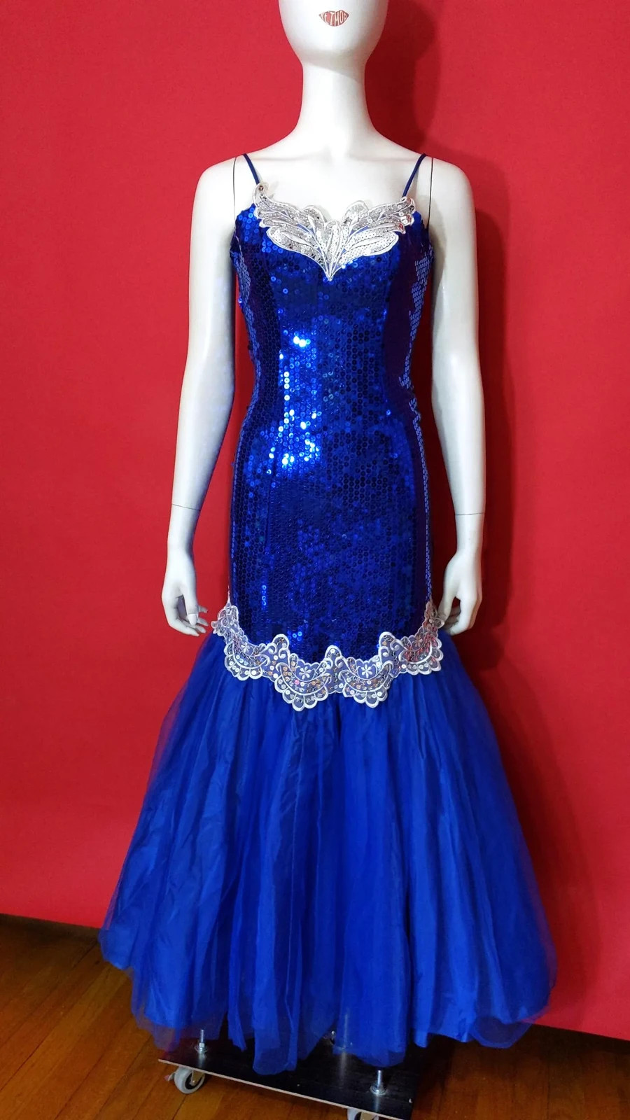 Sparkly Vintage 80s Sequin Drop Waist Fluffy Puffy Party Dress by Flirtations