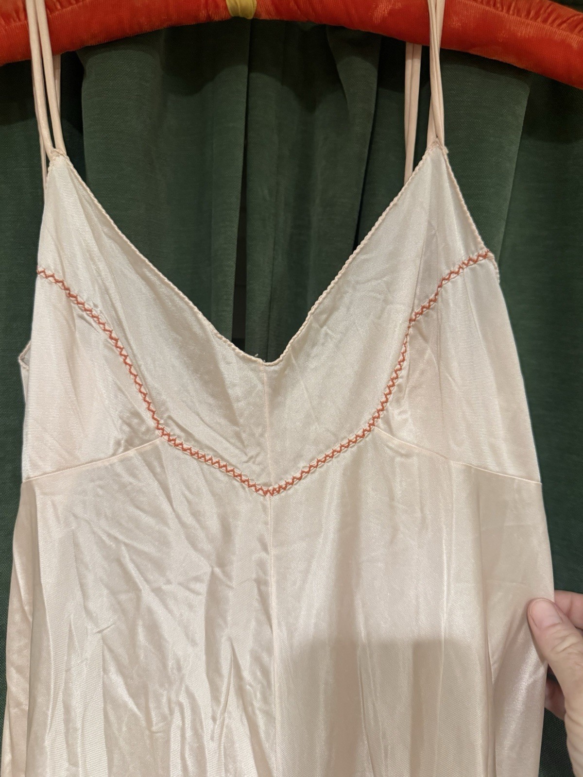 Vintage 1960’s Vassarette Slip Nightgown Size M Peach Rose Gold