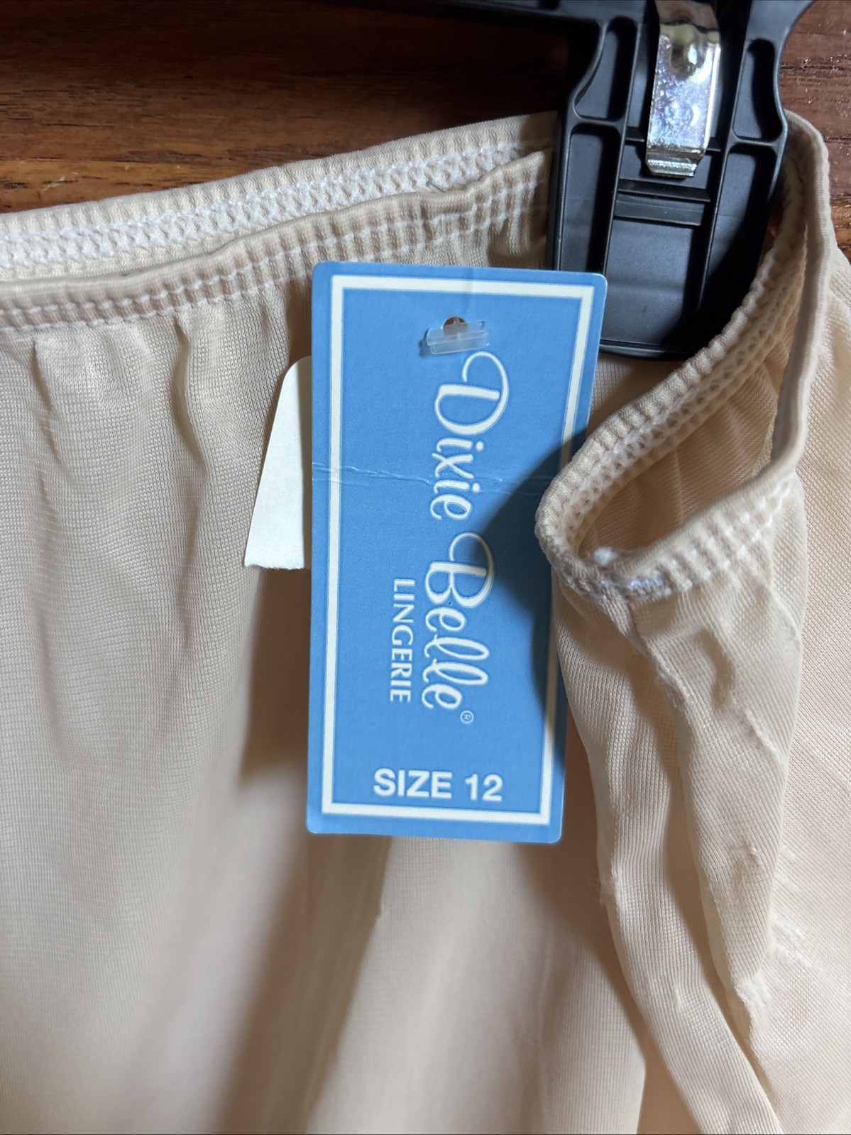 Vintage nwt Dixie Belle tan granny Panties White Lace Detail Style 01232 Size 12