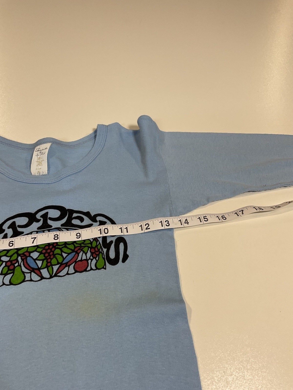 Vintage Peppers Long Sleeve T Shirt Sz XS/S Stained Glass Hippie 70s