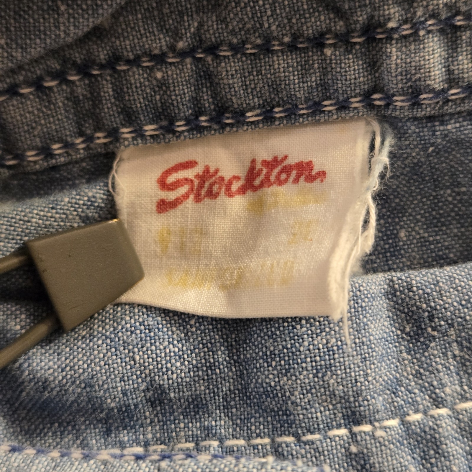 Vintage Stockton Light Denim Full-Circle Wrap Skirt Cottage Prairie Bohemian