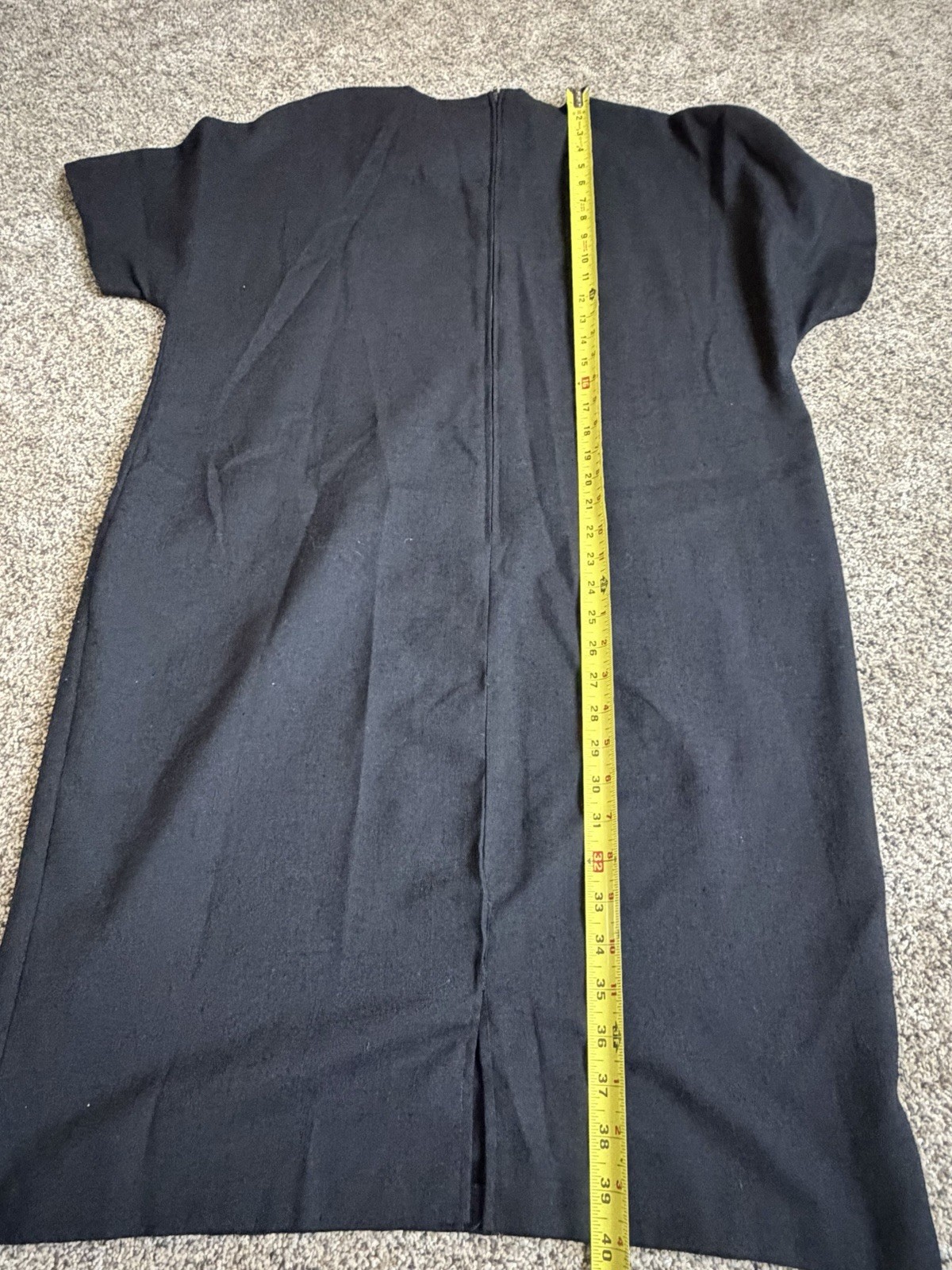 Vintage Lagenlook Midi Dress Basic Modest Secretary Size 16 USA Made