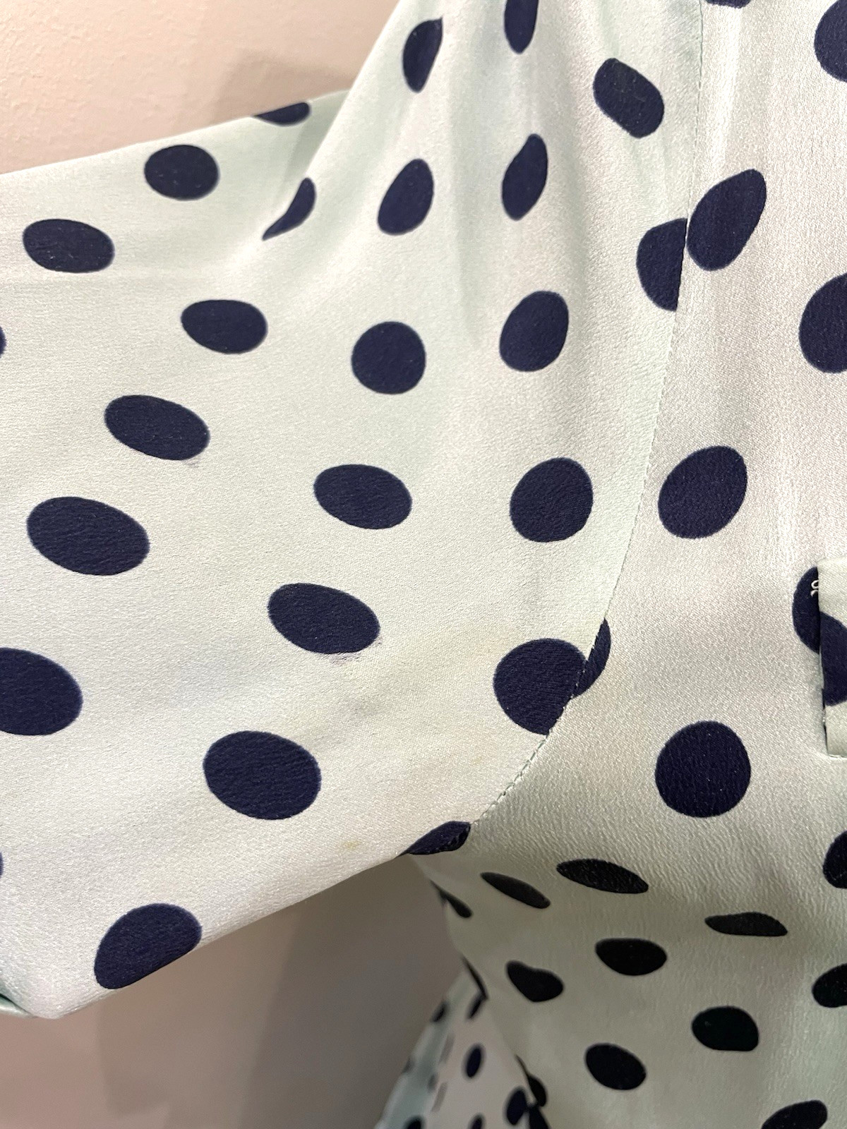 Vintage Escada by Margaretha Ley Silk Dress Polka Dot Pattern Made in Italy