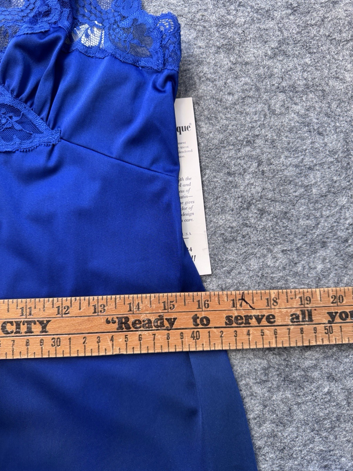 Shadowline Full Slip Blue NOS w/Orig Tags, Peek-A-Boo Bodice Lace, Sexy VTG 90&rsquo;s