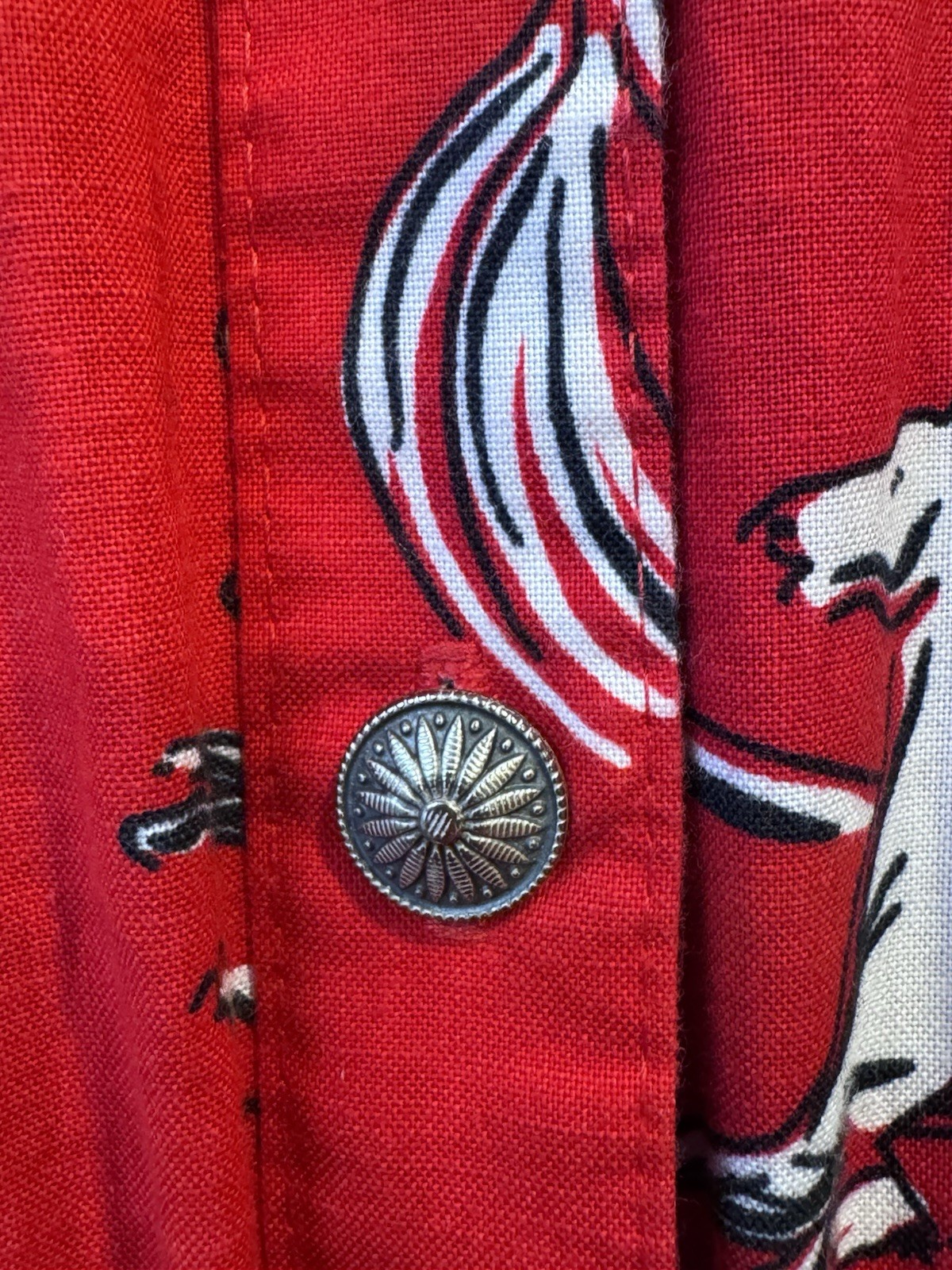 VTG Circle T Marilyn Lenox DRESS Rodeo Equestrian Cowgirl Western Cotton S/M 80s