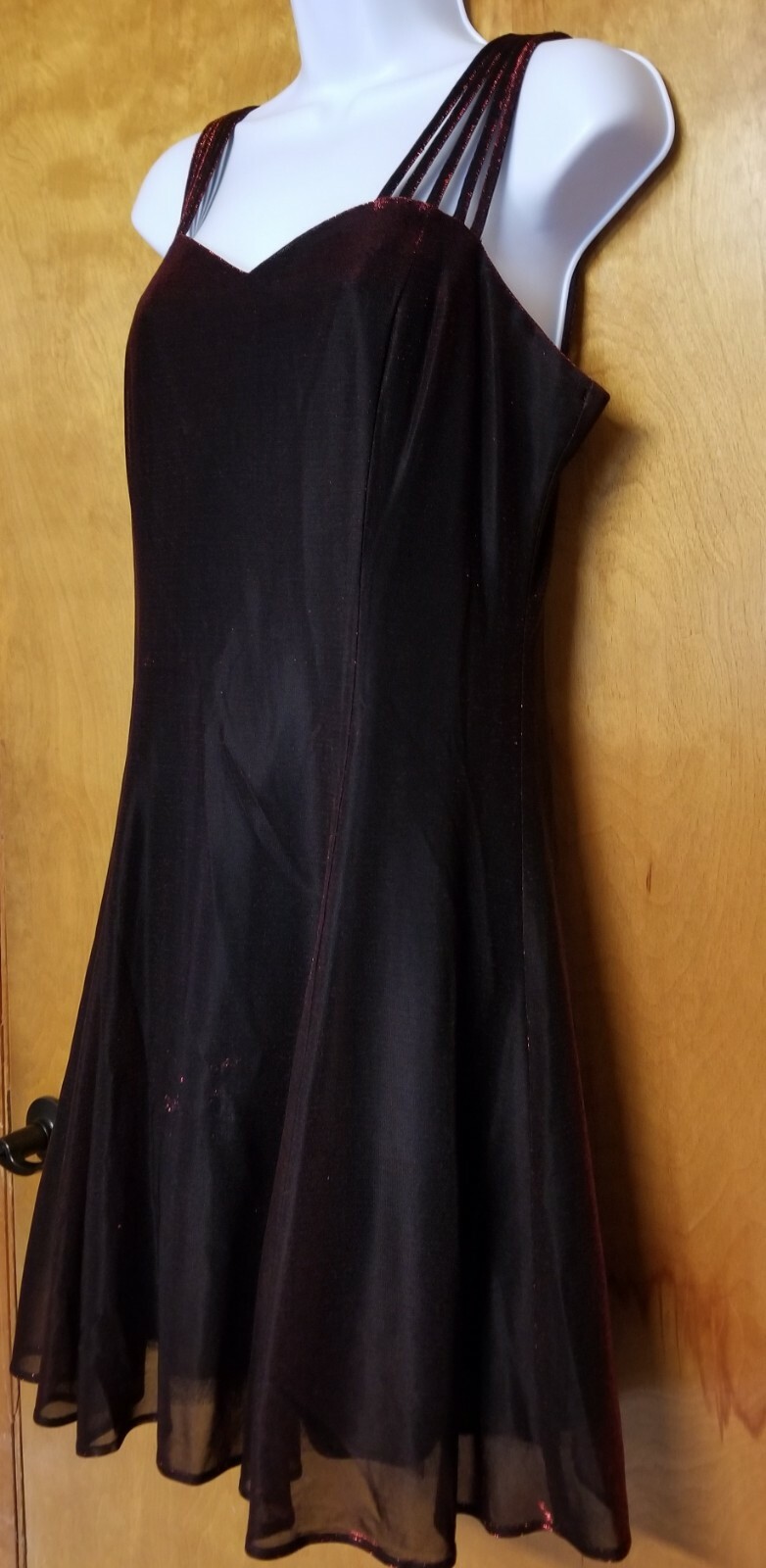 VTG All That Jazz Metallic Red Sparkle Cocktail Juniors Size 13/14 (Women&rsquo;s M/L)