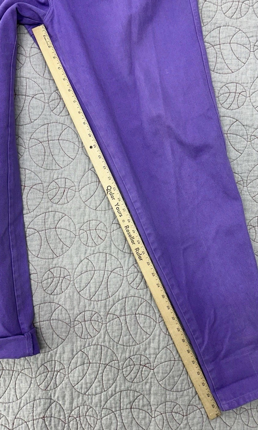 VTG Women&rsquo;s 90s Purple Denim Rocky Mountain Jeans Sz 33 1990s Rockies Bareback