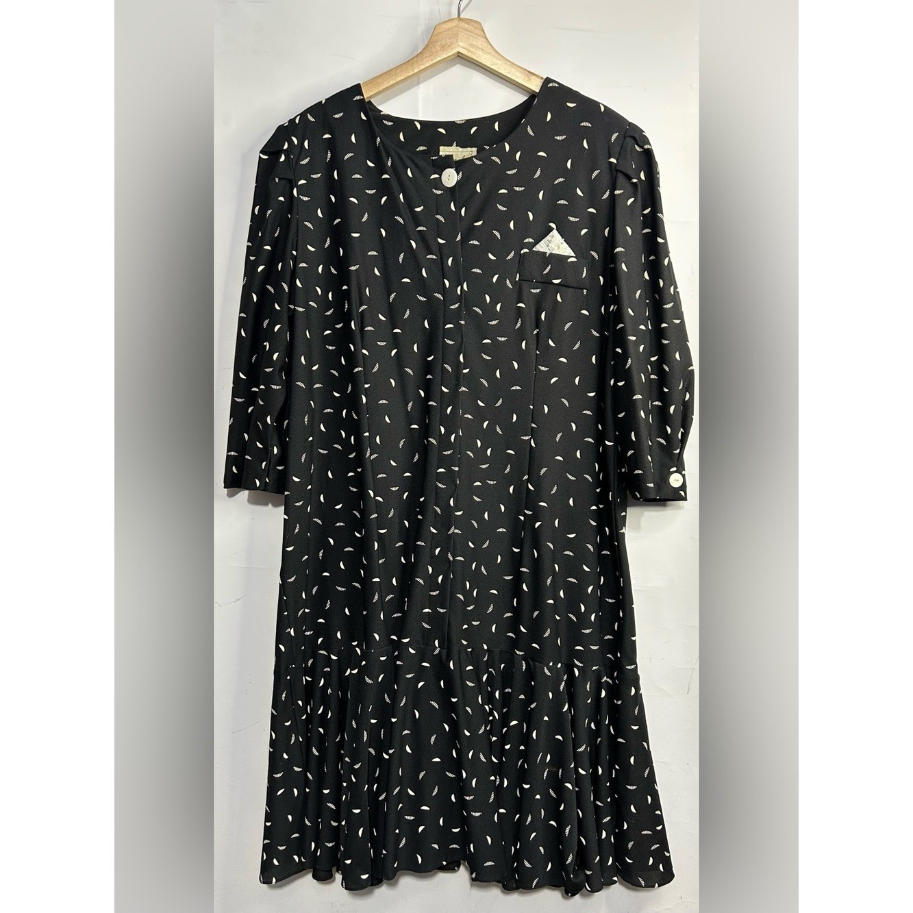 Risa Ann VTG 70&rsquo;s-80&rsquo;s Black Dress Size 24 1/2