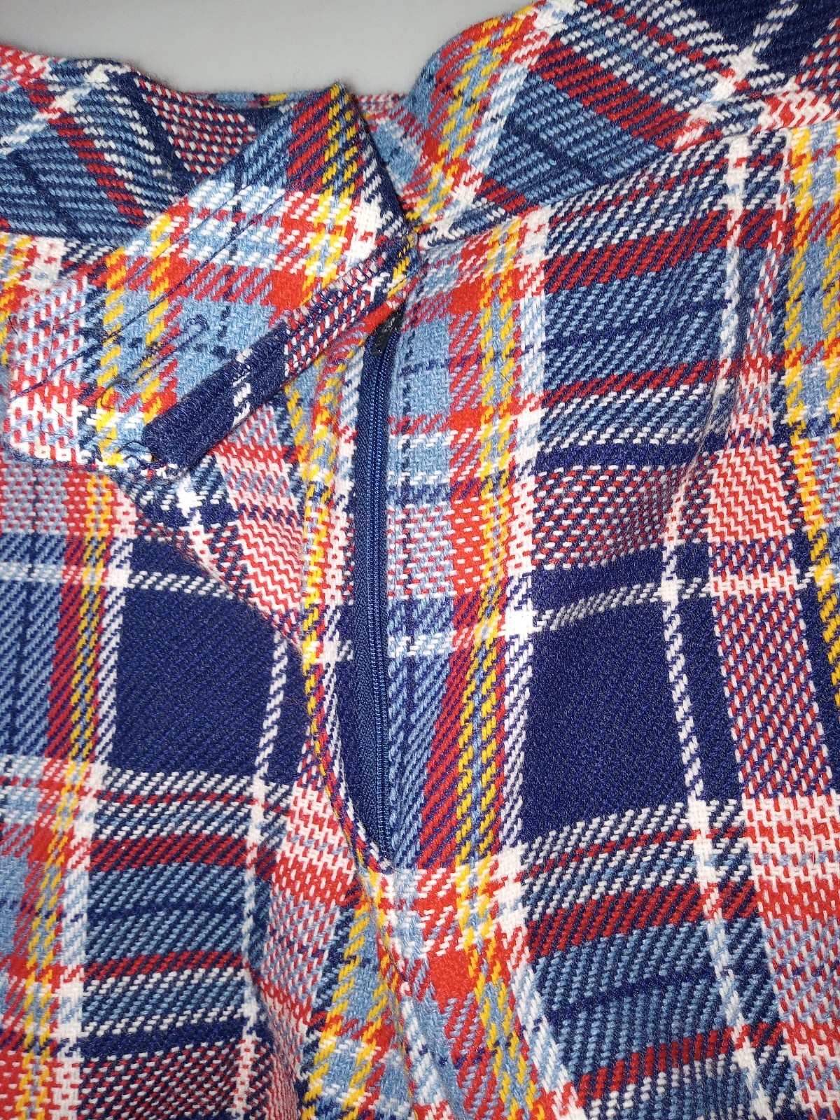 Vintage Bobbie Brooks Bell Bottom Flare Pants Plaid 6 XS 26 X 28.5 Retro Hippie