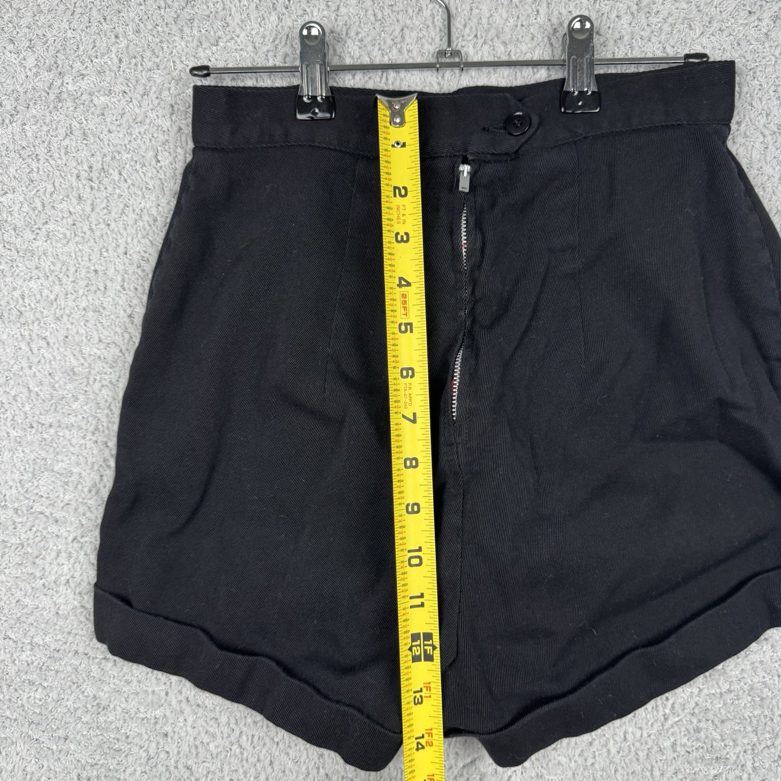 Vintage 1940s Jantzen Cotton Twill High Waist Shorts Navy Size 14 Made in USA