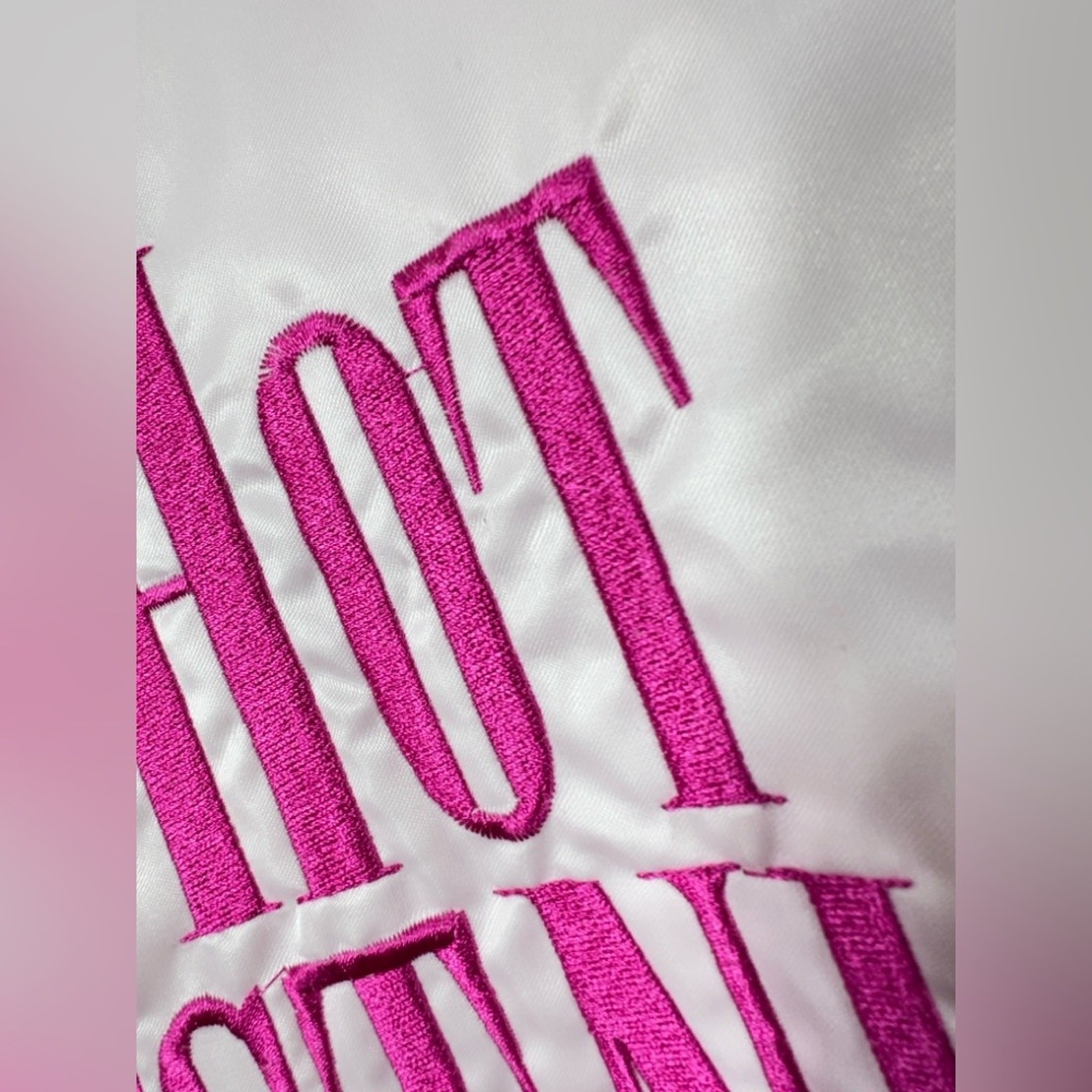 Hot August Nights Satin Bomber Jacket Pink 25th Anniversary size medium
