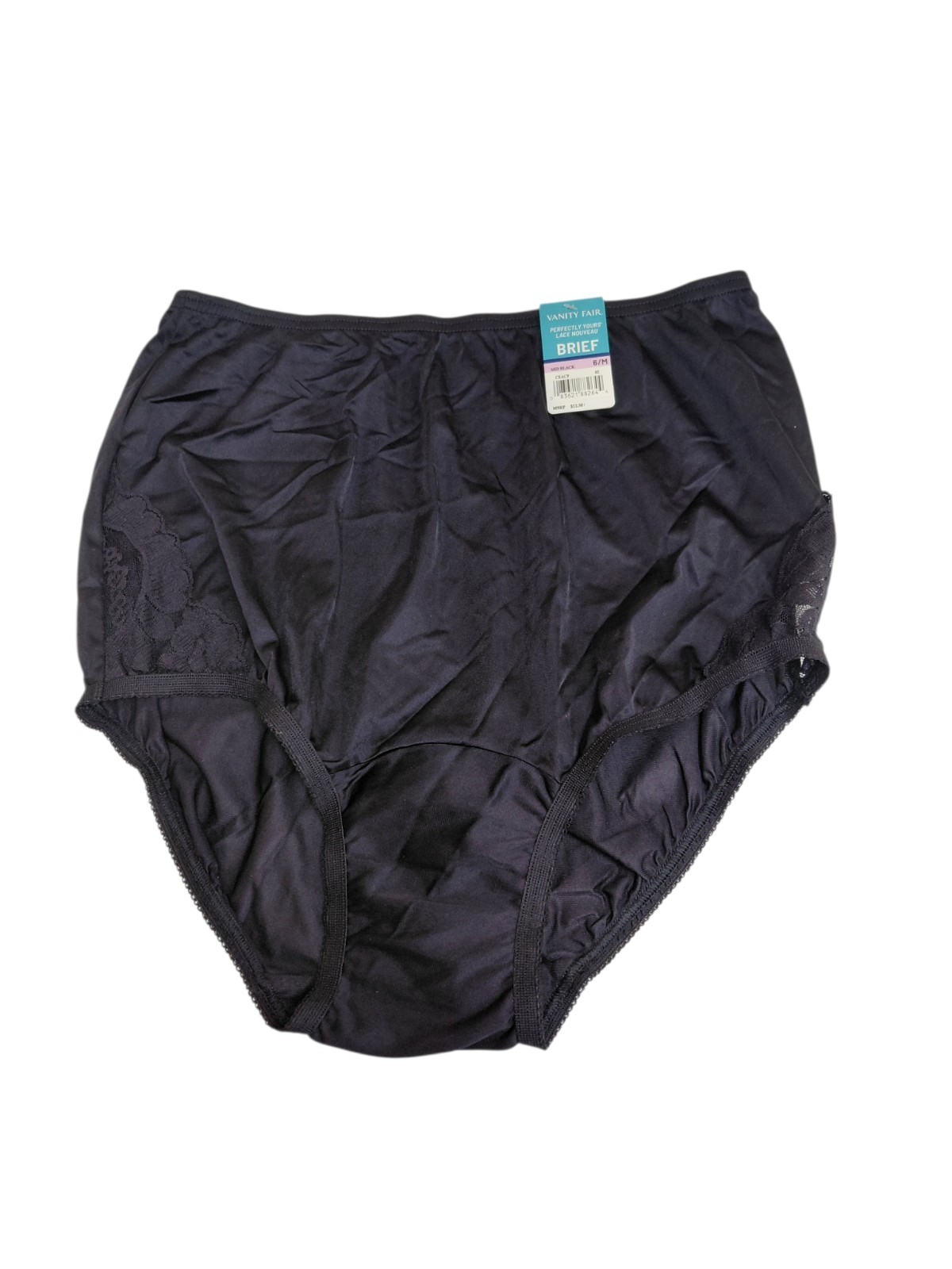 Vintage Mid Black Vanity Fair Size 6/M Laced