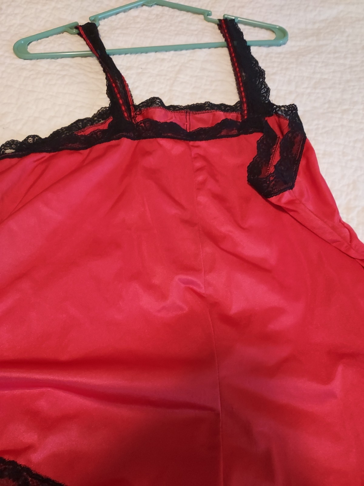 Vintage Plus Size Women&rsquo;s Teddy Lingerie 1X – 2X (see measurements) black + red
