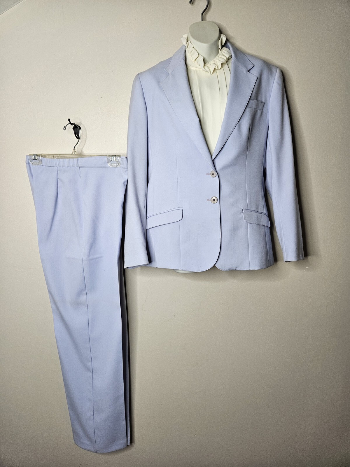 Vintage 70s Perceptions Pastel Light Lavendar Business Suit Soft Girl