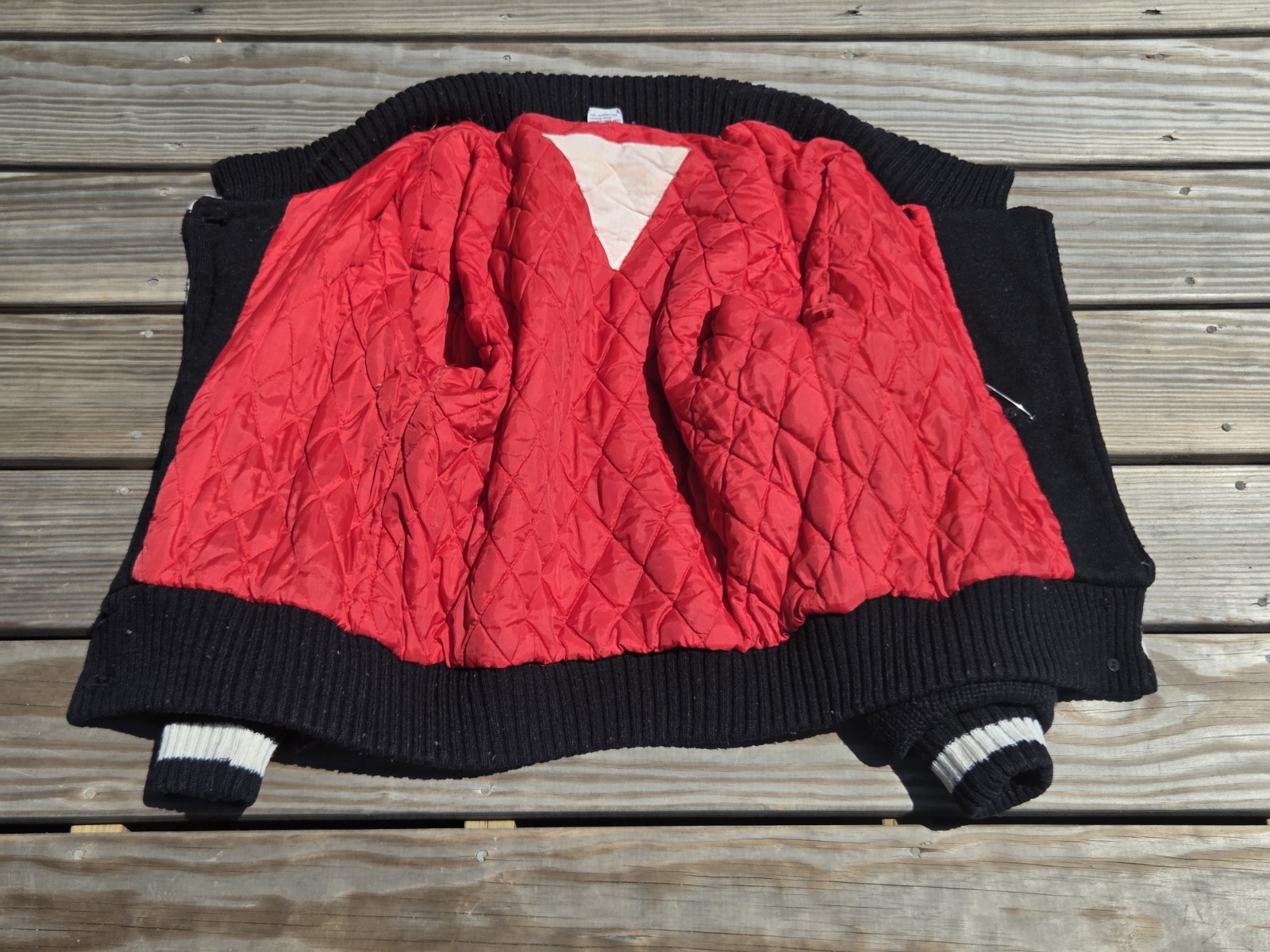 🖤Vintage 90s Abstract Geometric Sweater Jacket Black Colorblock Memphis Design