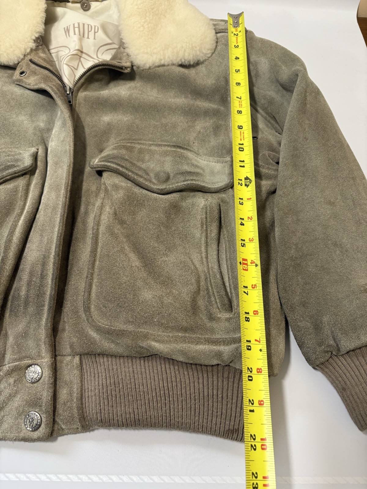 1970s Whipp Suede Bomber Jacket Shearling Fur Women’s Small Vintage Western