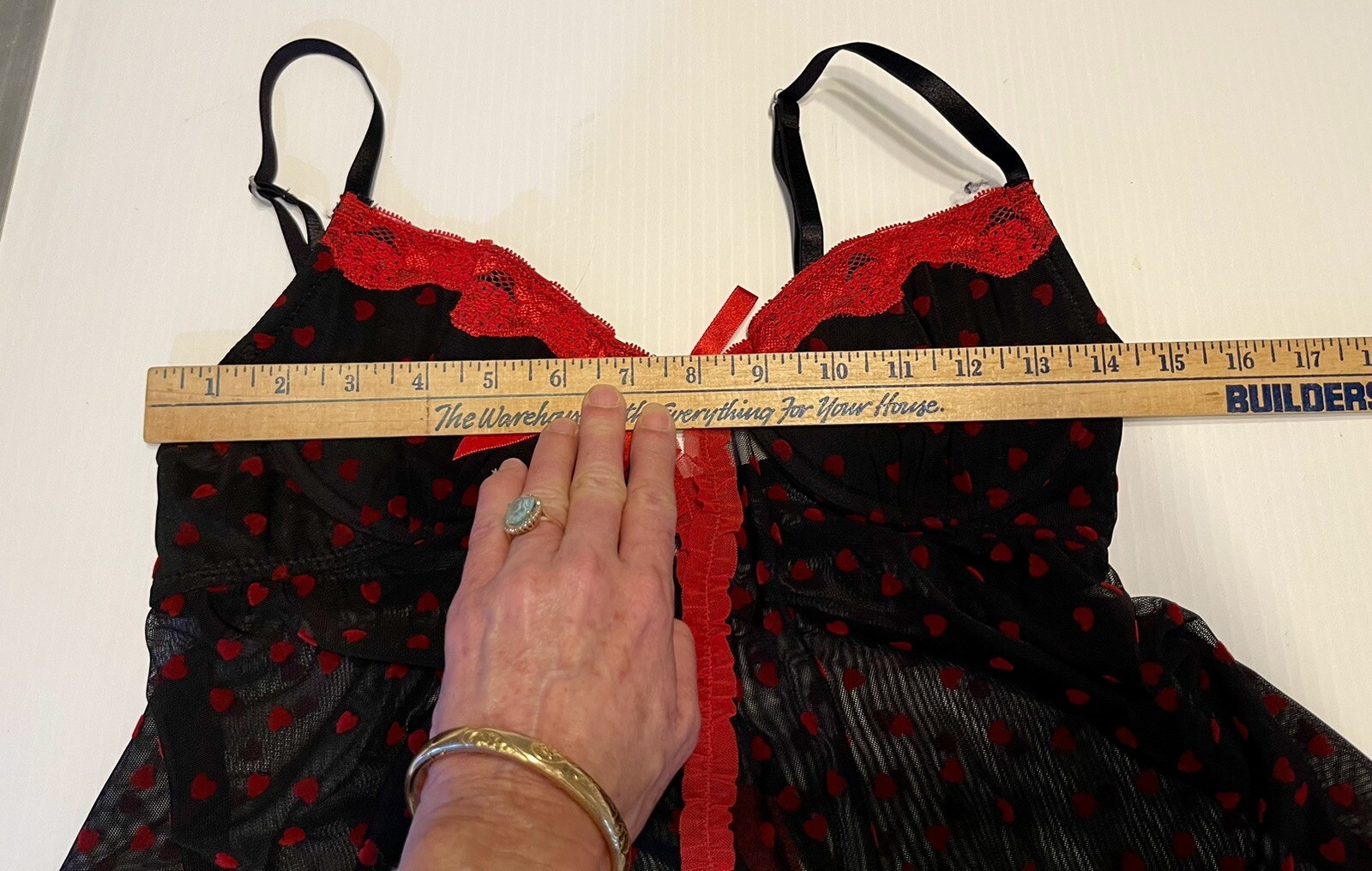 Vintage Y2K Rampage Intimates Bustier Camisole Top Medium Black W Red Trim