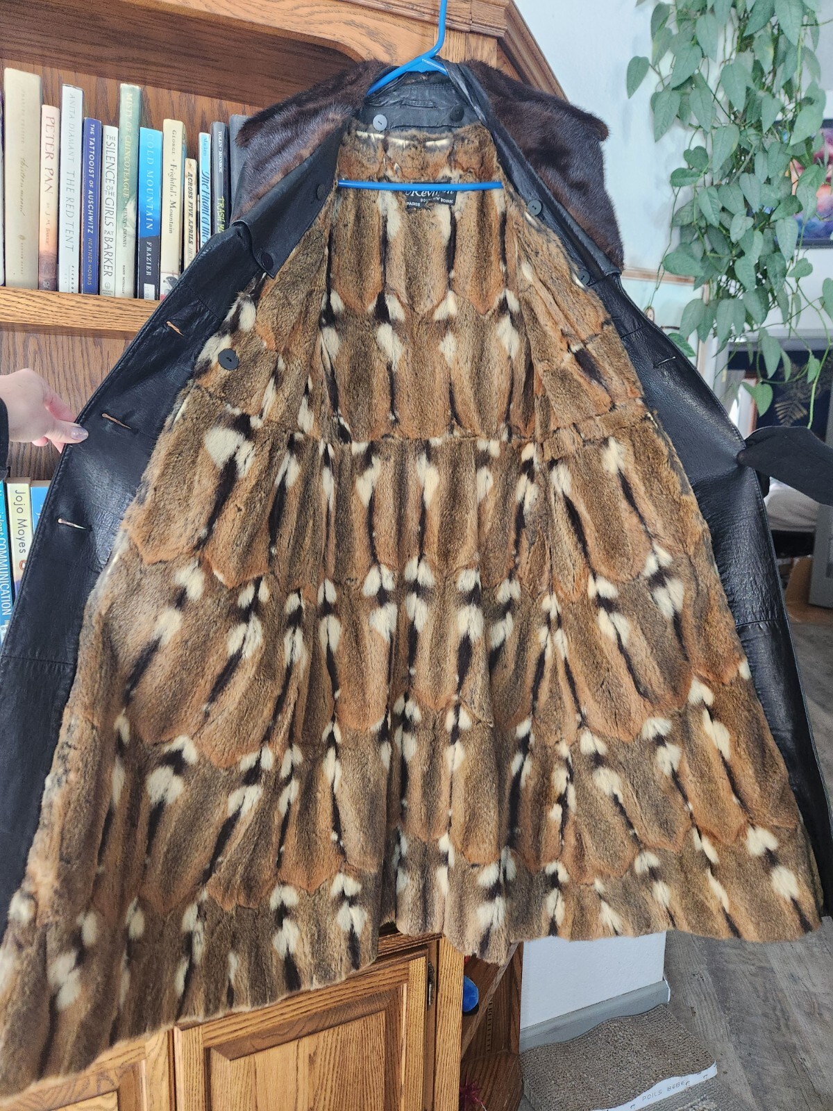 Saks Fifth Avenue Revillon Boutique Paris Trench Mink Hamster Leather Fur Coat
