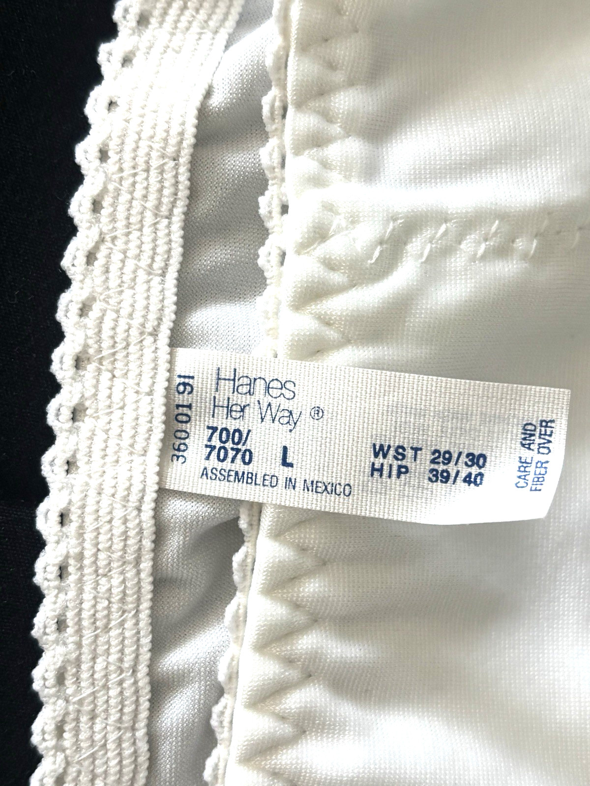 NEW VTG &rsquo;90s Satiny Panties Hanes Her Way 3 LOT Sz L Nylon Spandex RN63944 NOS