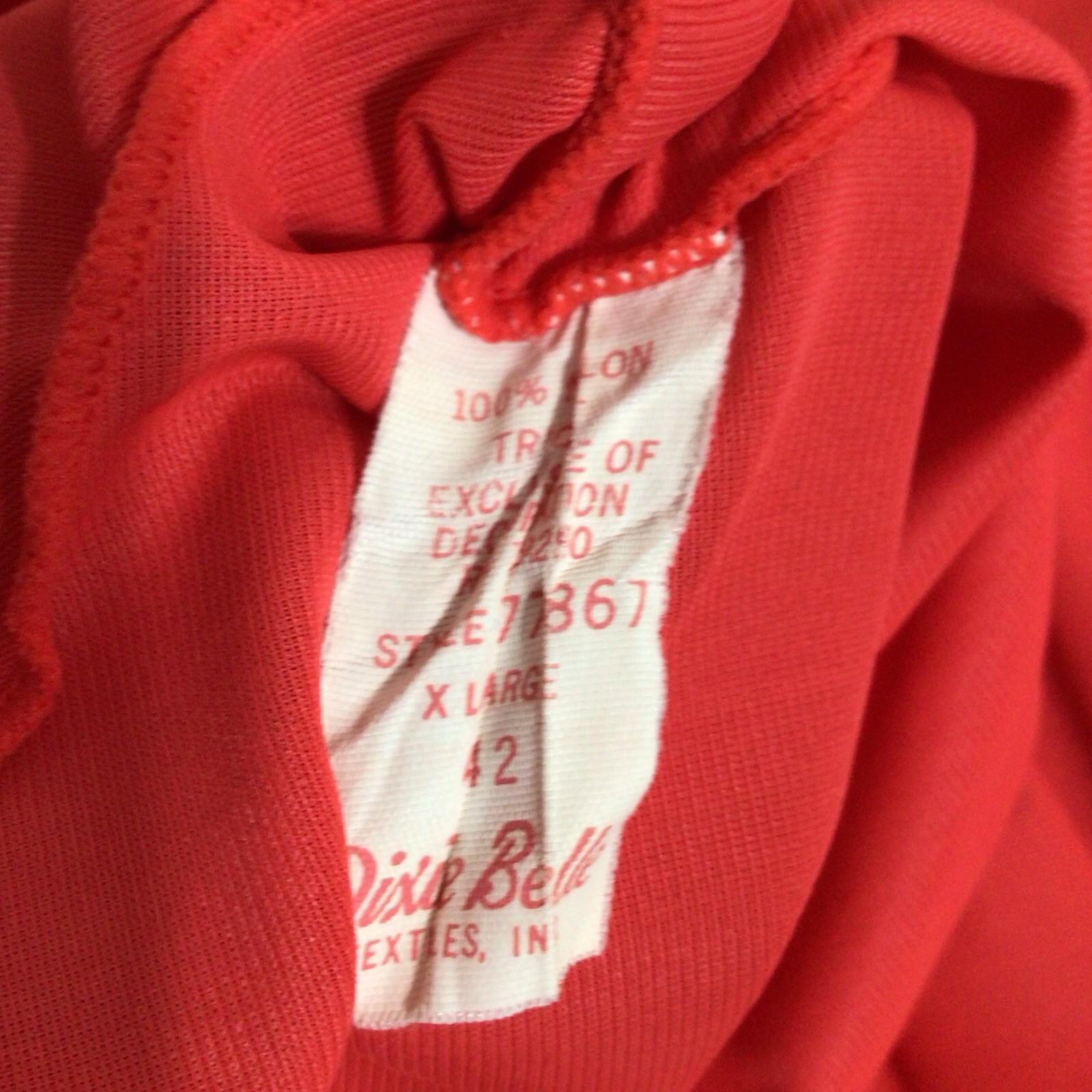 Vintage Dixie Belle Red Nylon Nightgown Lace XL