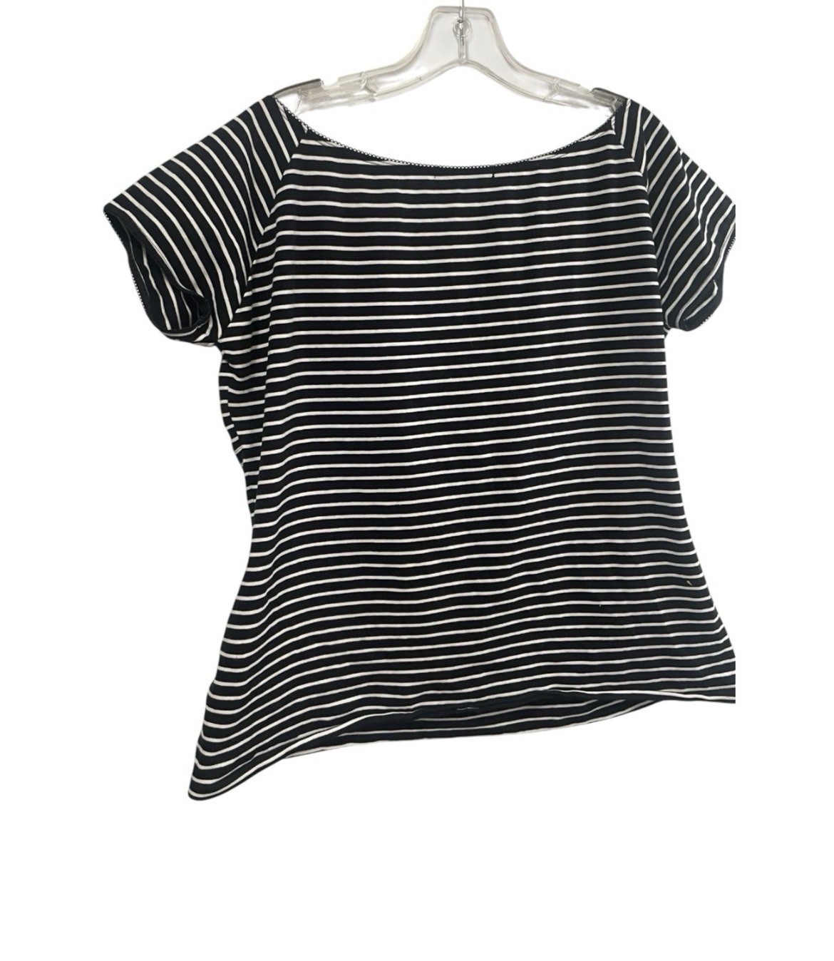 Hell Bunny Black White Striped Hannah Top 1950s Vintage Retro Rockabilly Style