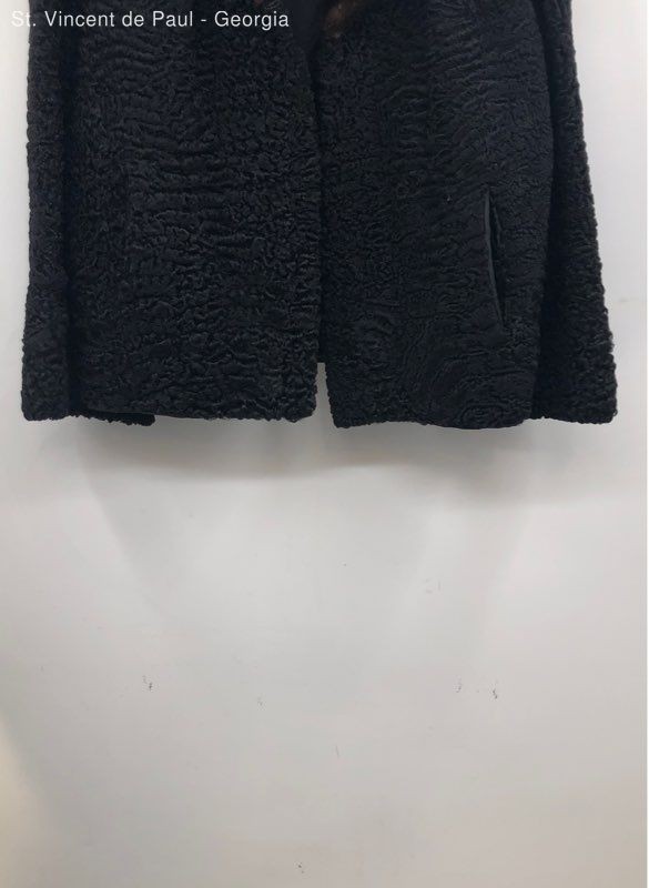 Jerome Walk & Bros Union Made Mid-Century Boiled Lambs Wool & Mink Cowl Coat 52&Prime;