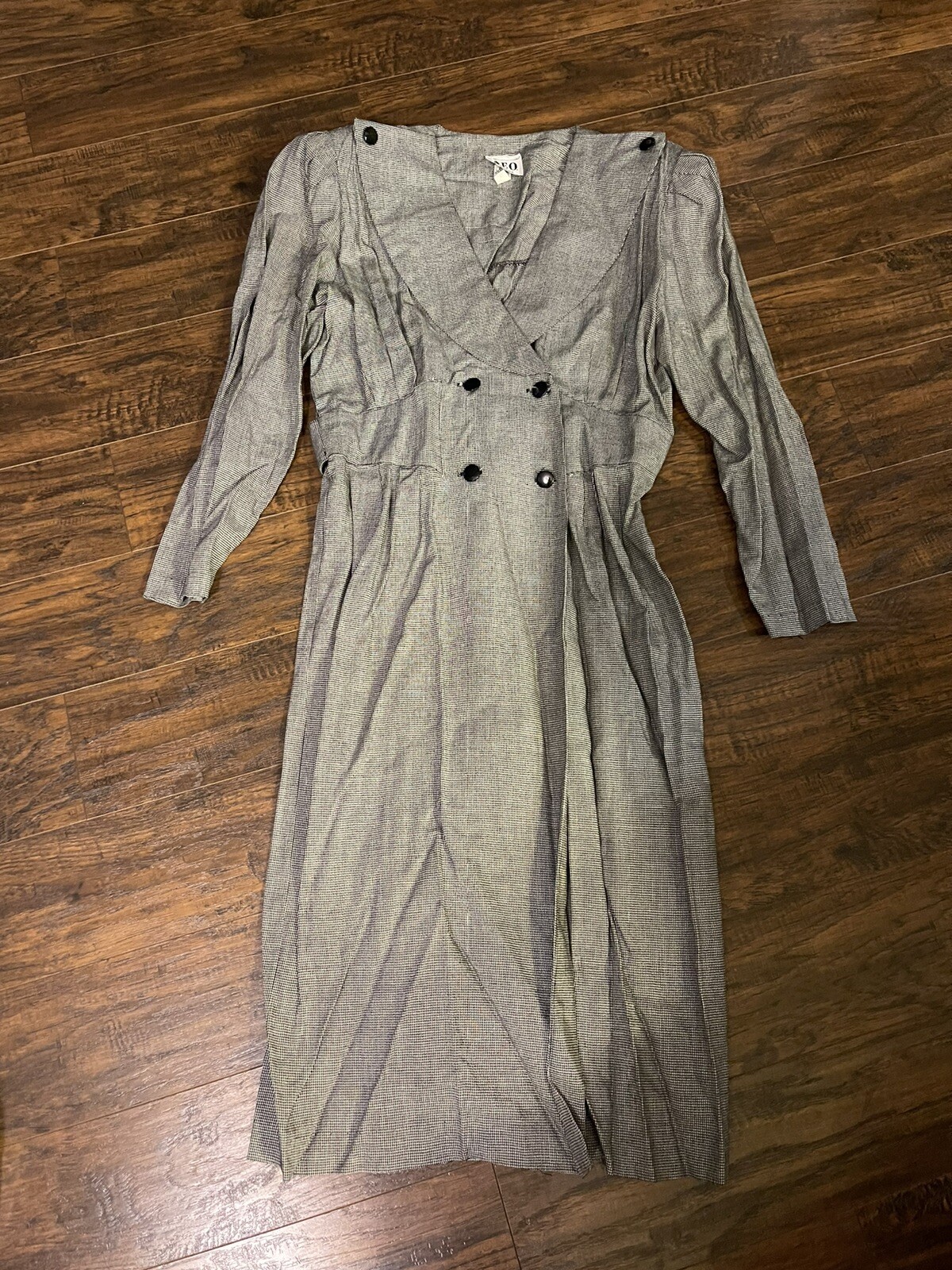 Vintage 80s REO Originals Women&rsquo;s Size 14 Black And White Plaid Workers Union