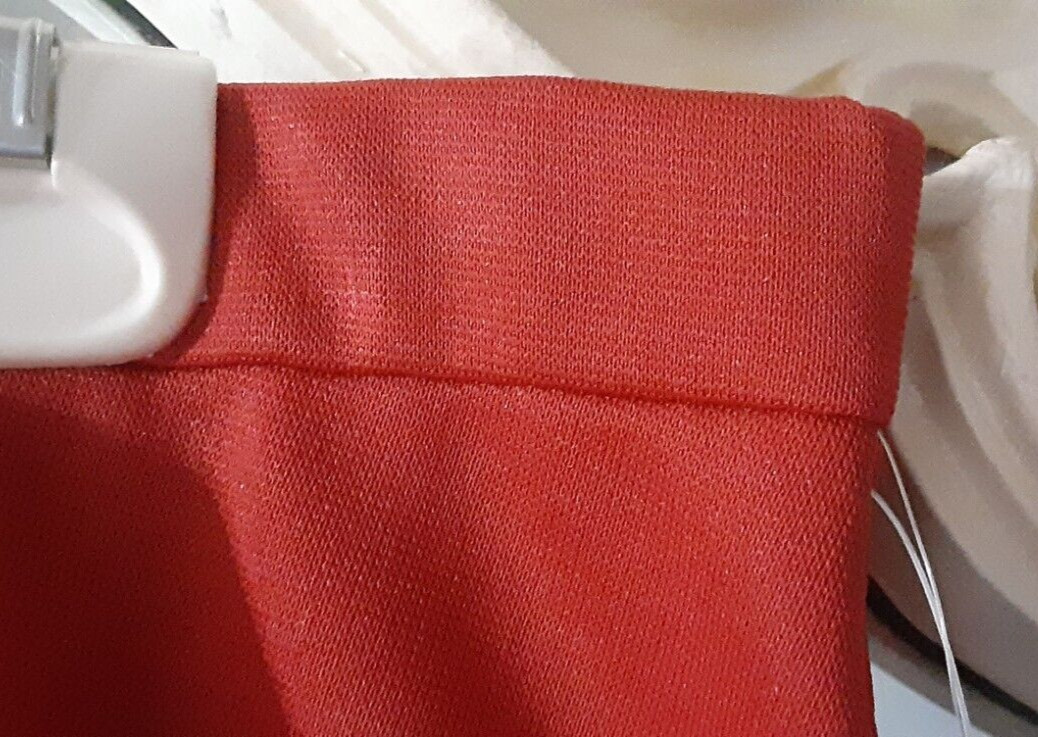 Donnkenny 1970s Orange NWT polyester Skirt AUTHENTIC VINTAGE 17/18 L A-Line Prop