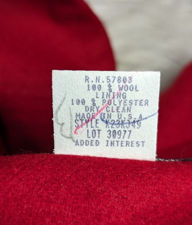 New MODIANO 1980s Solid Red Blazer Jacket 100% WOOL Business Size 14 Women&rsquo;s