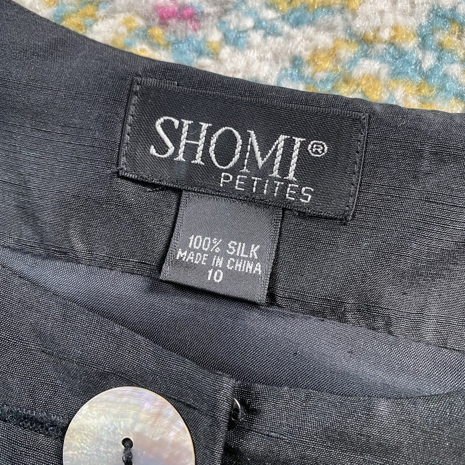 Vintage Shomi 100% Silk Button Down Shell Button Dress – Size 10