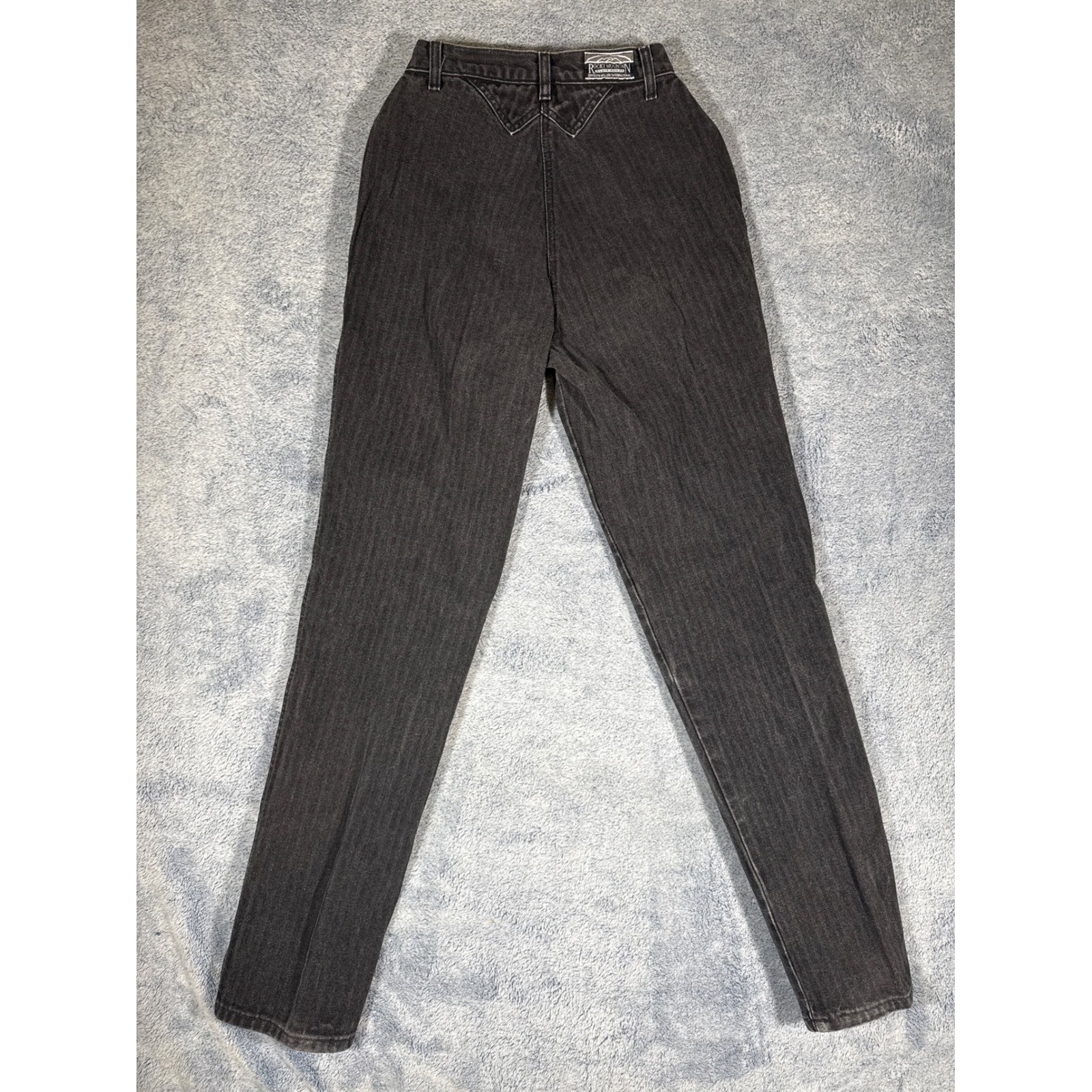 Vintage Rockies High Waisted Button Fly Black Western Jeans 29/9 1226216