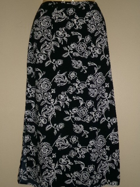 Vintage 90&rsquo;s Kathie Lee Maxi Skirt Floral Print Size 12 Runs Small Waist 29&Prime;-31&Prime;