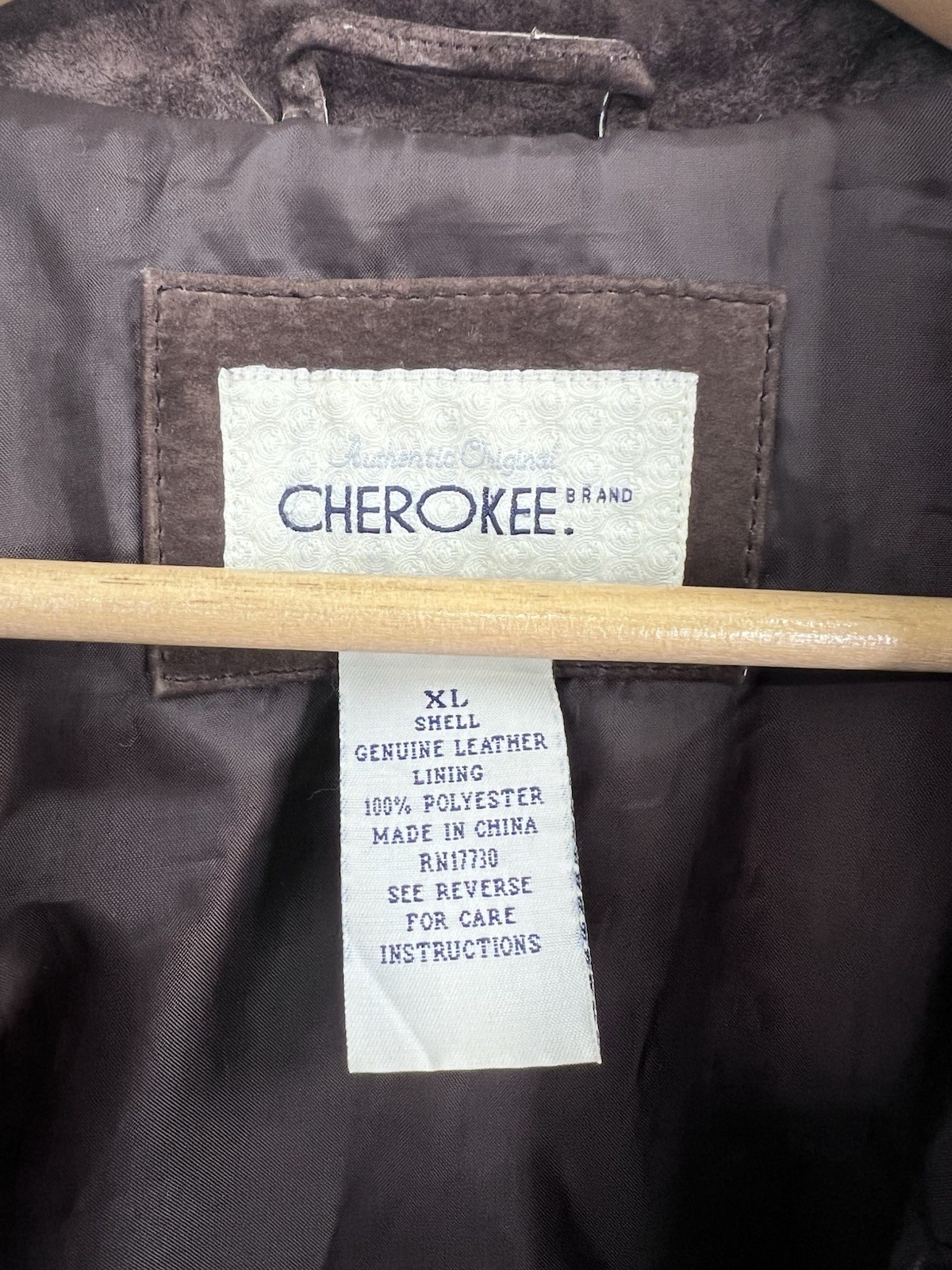 VTG Cherokee Chocolate Brown Button Front Suede Coat XL Y2K