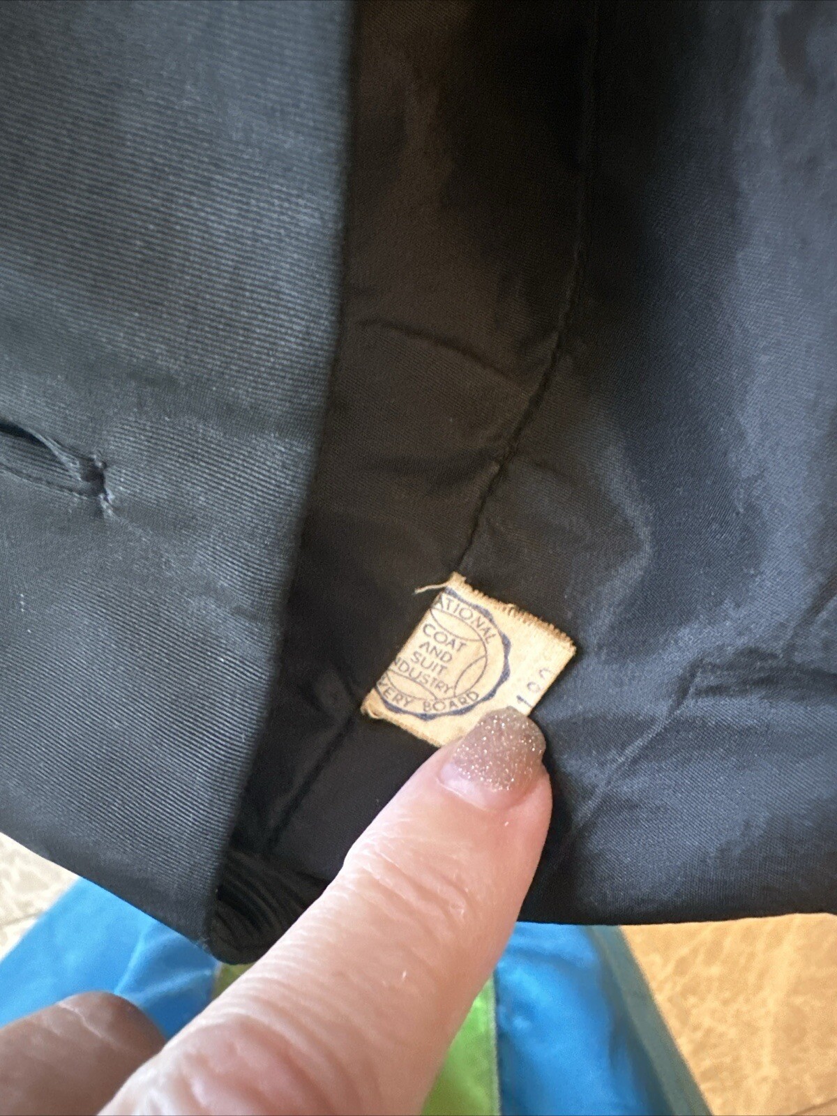 Bonwit Teller 40s Black Silk Faille & Beaded Velvet Lapel Jacket M
