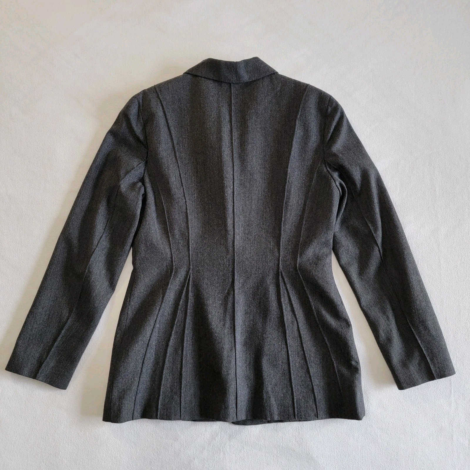 Vintage 90 Single Breasted Blazer Emanuel Ungaro Grey Tailored Women Size S 6/40