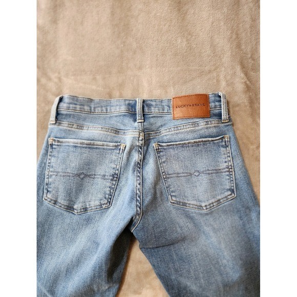 Lucky Brand Sweet Straight Mid Rise Raw Hem 2/26 Blue