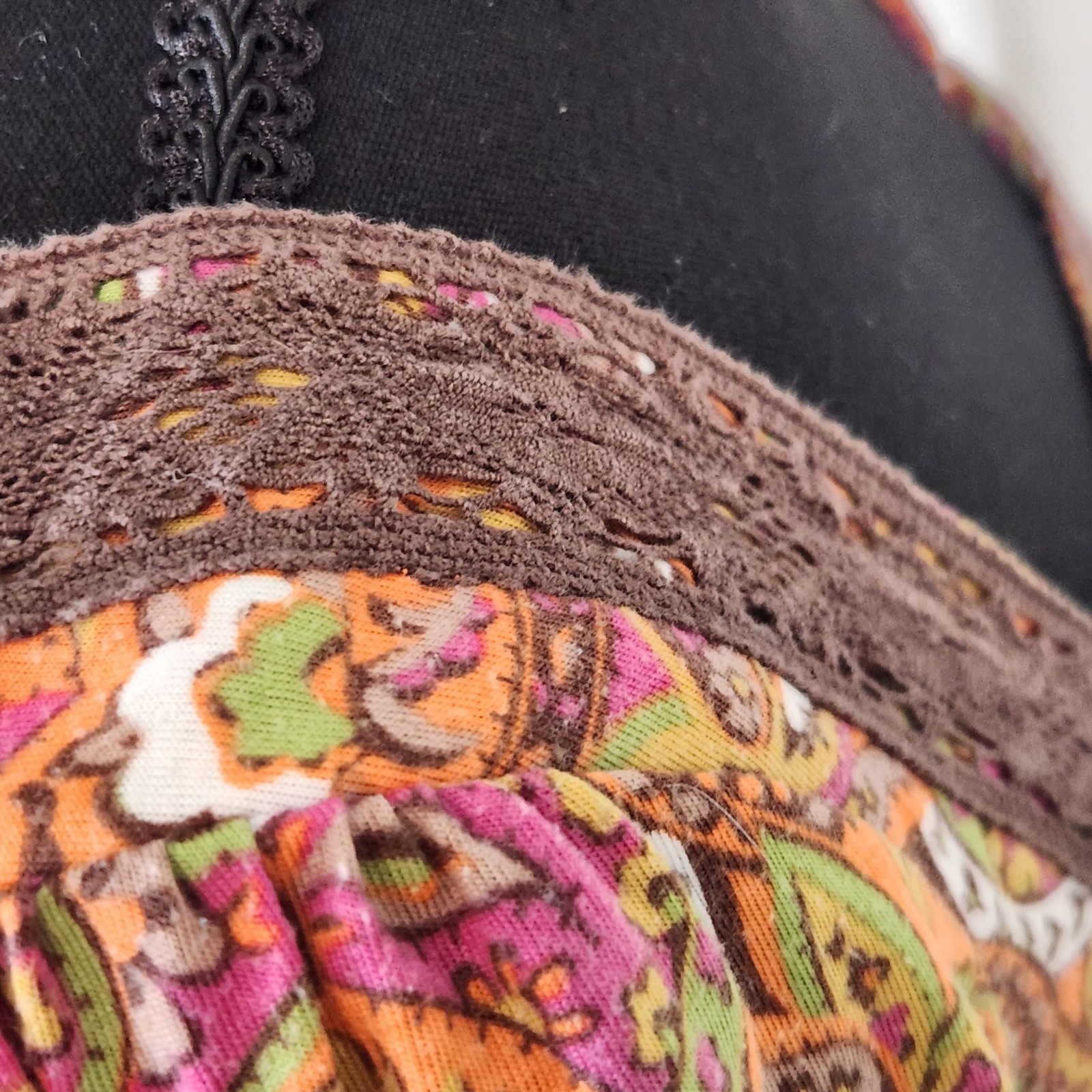 Vintage Wet Seal Y2K 90s Dress M Babydoll Crochet Fringe Colorful Paisley Tunic
