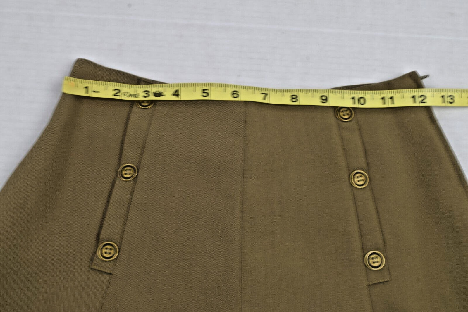 Vintage Bebe Jacket Shorts Set Size 2 80s Military Drab Bronze Buttons Made USA