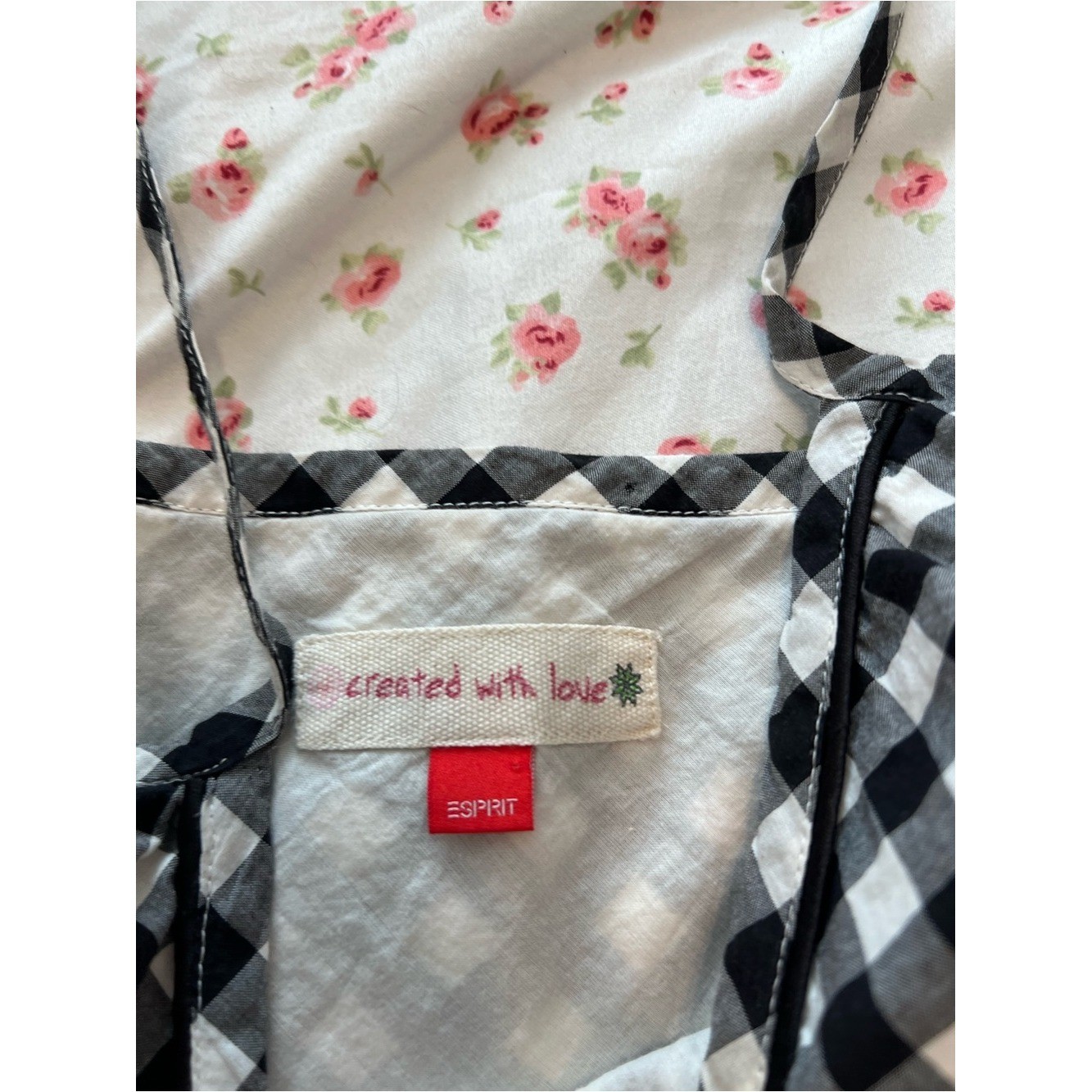 vintage black & white gingham babydoll tank top with lace and bow