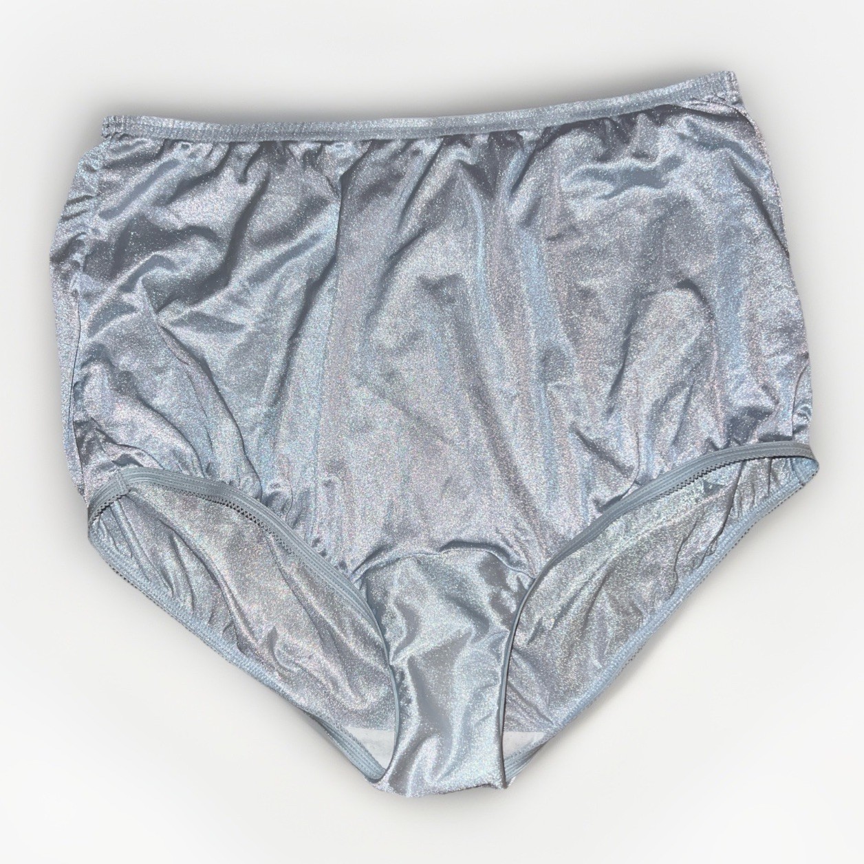 Vanity Fair Nylon Silky Sz 6/M Underwear Granny Panties Blue