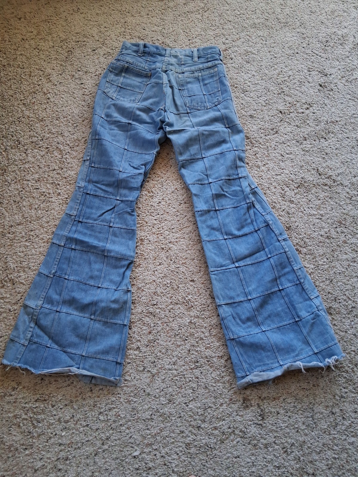Vintage Brittania Sportswear Patchwork Bell Bottom Jeans Approx: 27×34 70&rsquo;s