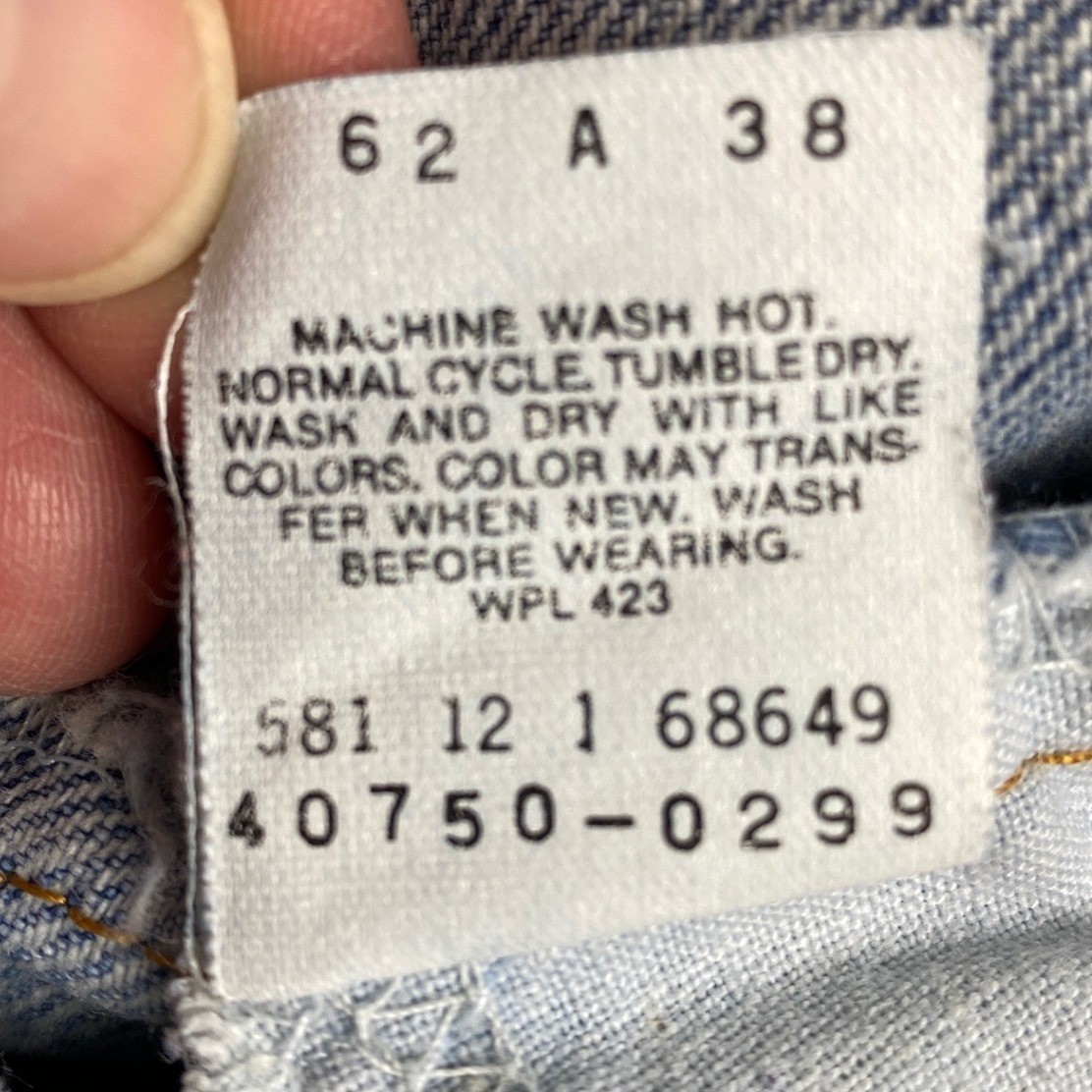 Levis 550 Student Vintage Orange Tab Jeans Made in USA Blue W29 L32 40750-0299