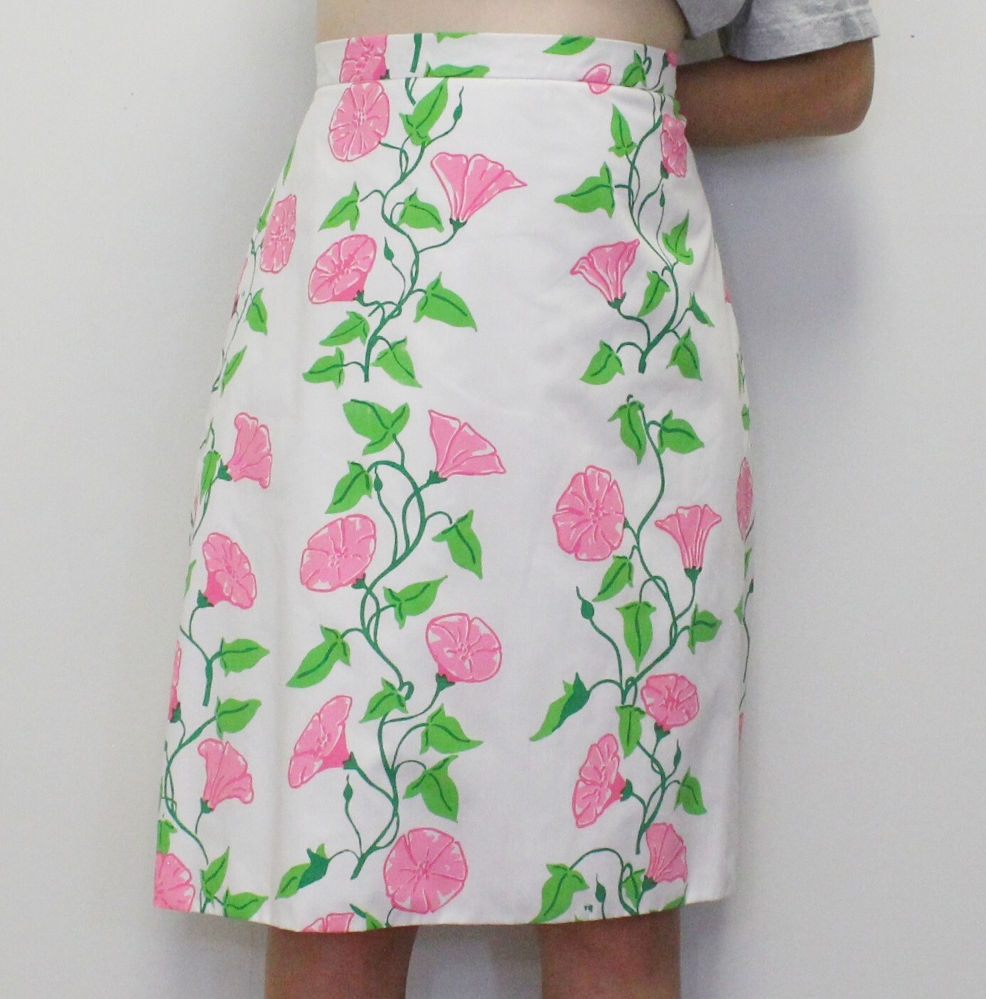 Vintage 60s Vested Gentress Skirt Floral Summer mini skirt