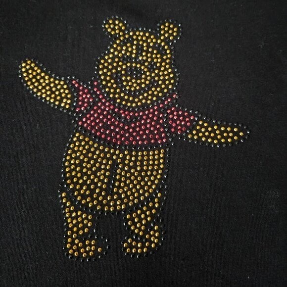 NWT Disney Juniors Winnie the Pooh Rhinstone Cotton Tee L