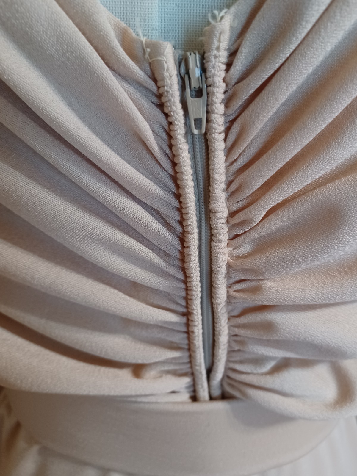 Vintage 1970s Union-Made Earth-Tone Disco Grecian Goddess Midi Dress