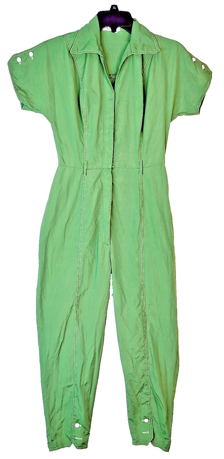 VINTAGE 1940&rsquo;s Designer WORK WEAR UNIFORM COVERALLS JUMPSUIT Zipper Buttons