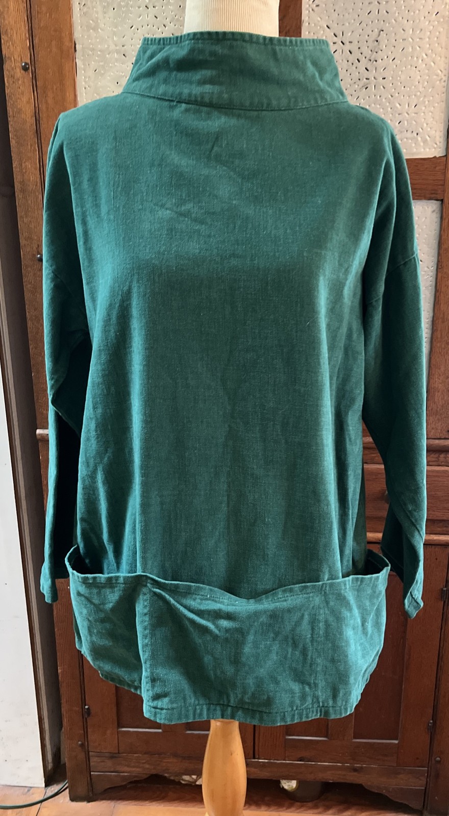 True Vintage 70s Women’s Anthony Shepard Artist Smock Workwear Green Wales Large
