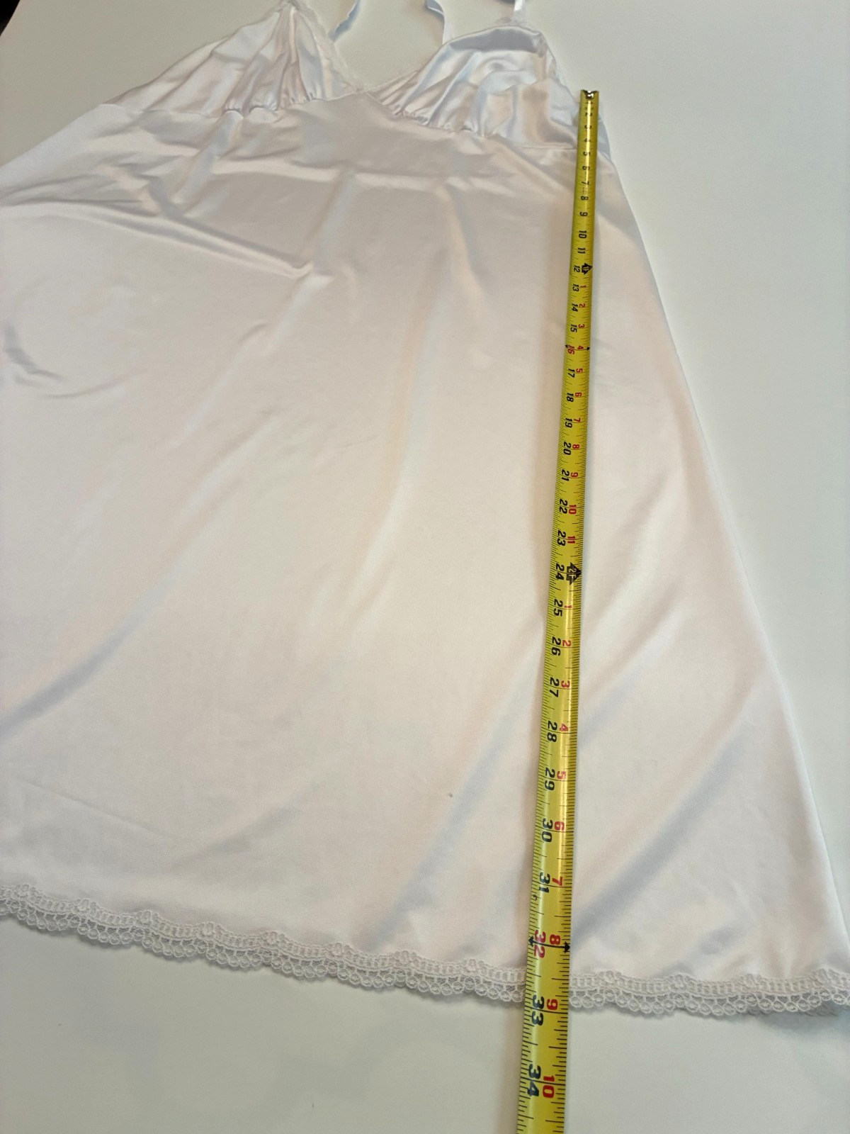 Vintage SHADOWLINE FULL SLIP Plus Size 46 White Sheer NYLON Lingerie Vixen READ