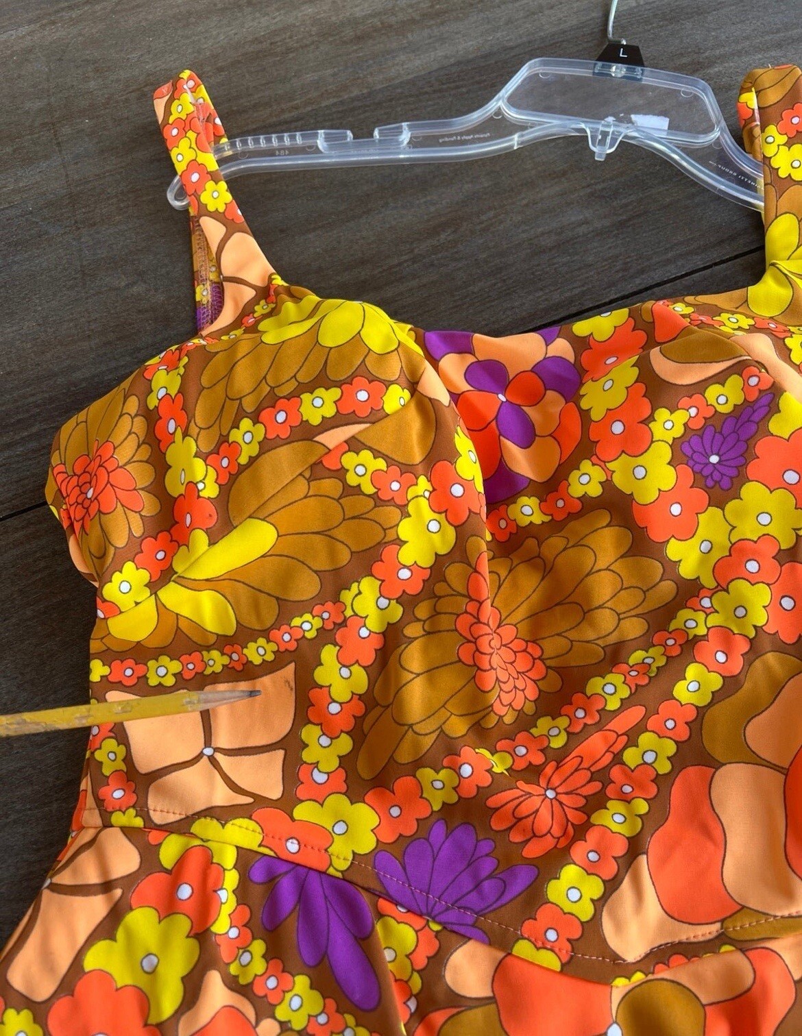 Groovy 1960’s Vintage Psychedelic Catalina One Piece Bathing Suit 36in Bust