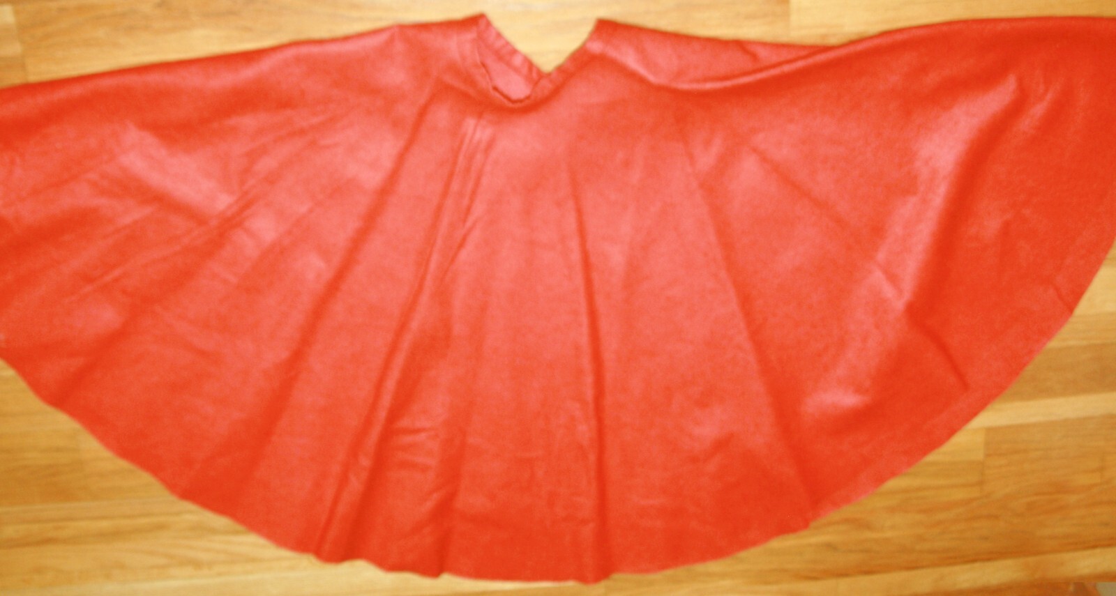 Vintage 1950s circle skirt red felt rockabilly